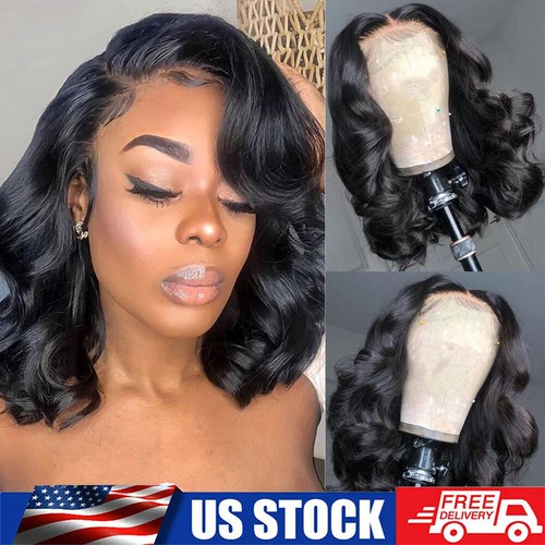 Wavy bob wig human - wavy, hair